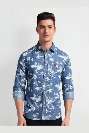 Ralph Lauren Spread Collar Long Sleeves Slim Fit Abstract Printed Shirt