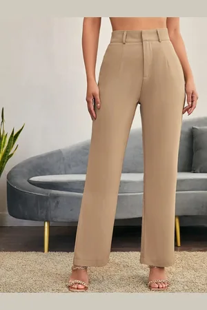 Chemistry Women Custom Straight Fit High-Rise Trousers