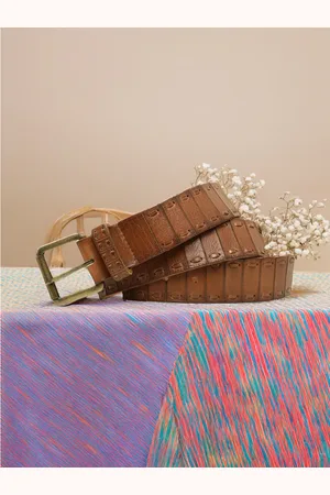 ART N VINTAGE Men Textured Leather Belt