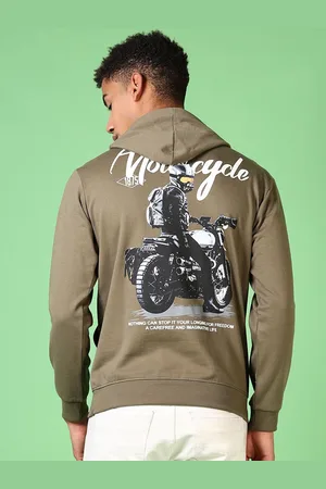 V-Mart Men Printed Hooded Sweatshirt