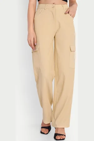 Chemistry Women Striped Relaxed Loose Fit High-Rise Trousers