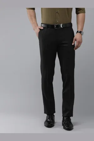 Arrow Men Tailored Fit Textured Mid-Rise Formal Trousers