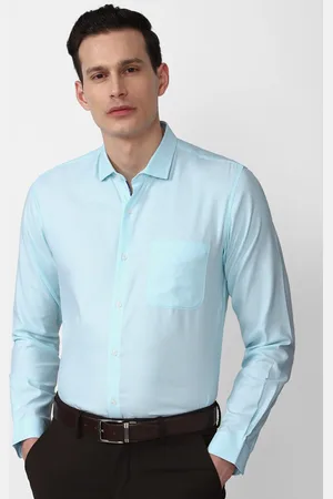 Peter England Men Blue Slim Fit Formal Shirt