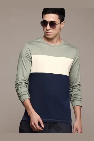 Roadster The Lifestyle Co. Men Colourblocked Pure Cotton T-shirt