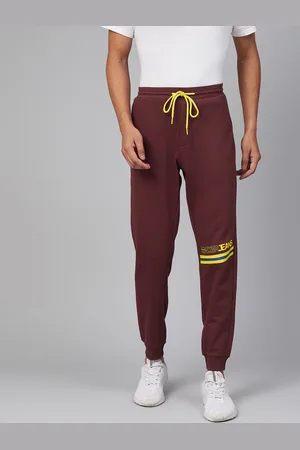 SPYKAR Men Maroon Printed Detail Joggers