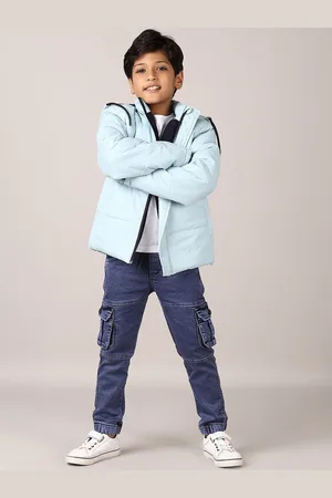 V-Mart Boys Hooded Solid Cotton Casual Padded Jacket