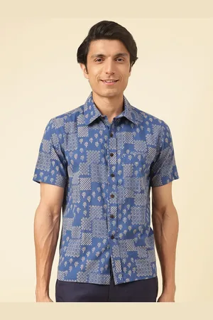 Fabindia Men Straight Abstract Printed Spread Collar Casual Shirt