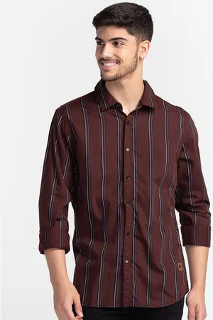 Being Human Slim Fit Opaque Striped Casual Shirt