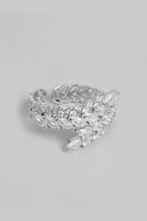 DressBerry Stone-Studded Adjustable Finger Ring