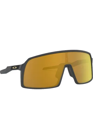 Oakley Men UV Protected Gold Lens Rectangle Sunglasses - 0OO940694060537
