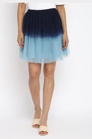 Mayra Women Blue Solid Skirts