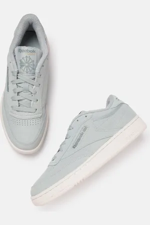 Reebok Men Perforated Detail Suede Club C 85 Non-Marking Tennis Sneakers