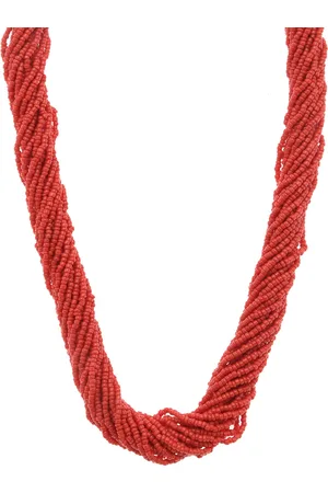 Bamboo Tree Jewels Red Handcrafted Necklace