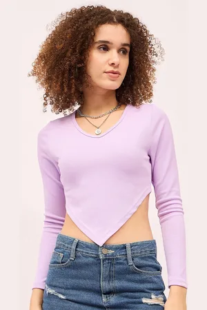 Mayra Women Round Neck Fitted Crop Top