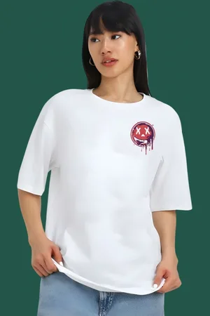 DressBerry Women Graphic Printed Round Neck Cotton Oversized T-shirt