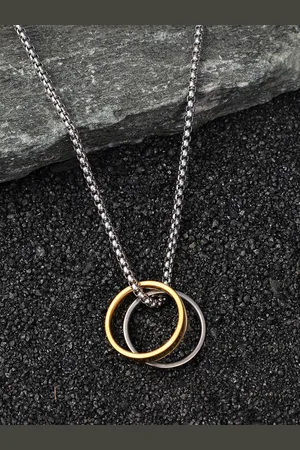 French Accent Silver-Plated Pendant With Chain