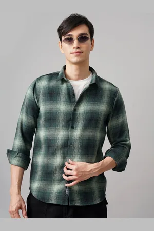 PAUL STREET Men Standard Slim Fit Opaque Checked Casual Shirt