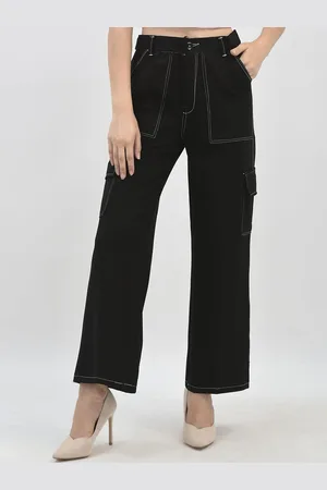 Chemistry Women Relaxed Straight Leg High-Rise Cargos Trousers