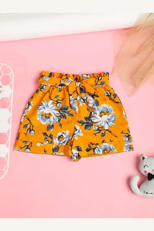 Cutiekins Girls Floral Printed Mid-Rise Shorts