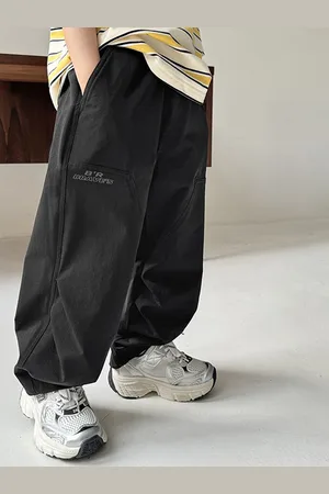 LULU & SKY Boys Loose Fit High-Rise Trousers