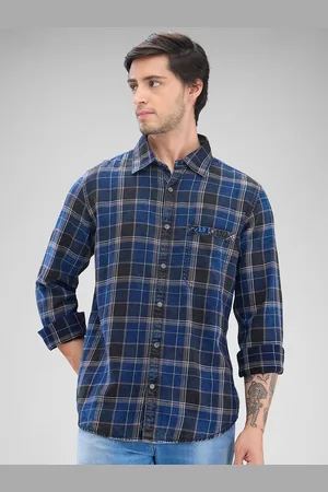 SPYKAR Men Tartan Checks Slim Fit Casual Shirt