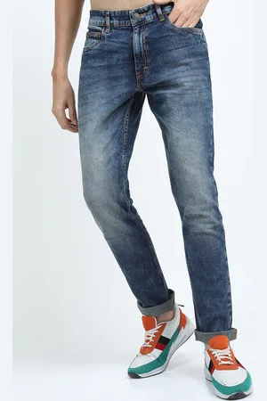 Highlander Men Blue Slim Fit Heavy Fade Stretchable Jeans