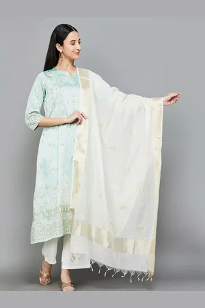 Lifestyle Floral Printed Dupatta With Zari