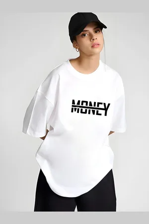 Moda Rapido Women Typography Printed Round Neck Cotton Oversized T-shirt