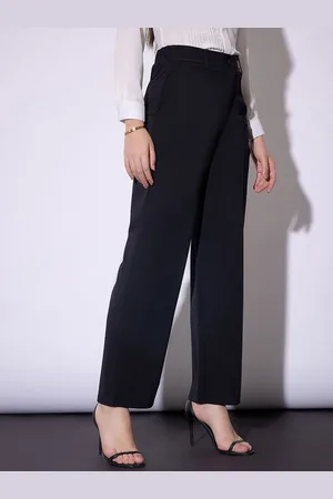 KERI PERRY Women Relaxed Straight Leg High-Rise Trousers