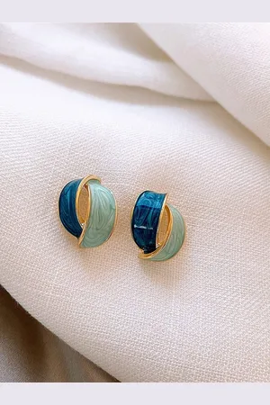 Krelin Gold-Plated Enamelled Drop Earrings