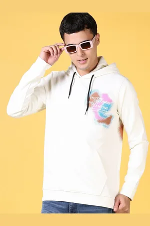 V-Mart Men Printed Hooded Sweatshirt