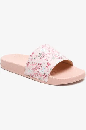 Misto Women Pink Printed Sliders
