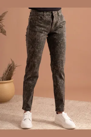 B.Copenhagen Women Abstract Printed Slim Fit Trousers