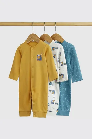 Mothercare Boys Pack of 3 Printed Cotton Sleepsuit