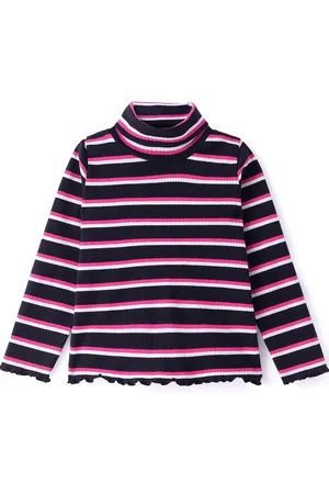 ARIAS Striped Cotton Blouson Top