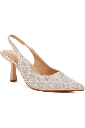 London Rag Textured PU Block Pumps