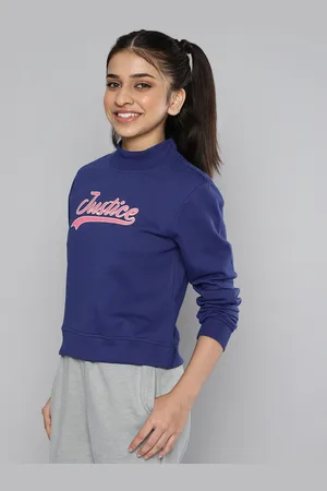 Justice Girls Blue Printed Sweatshirt