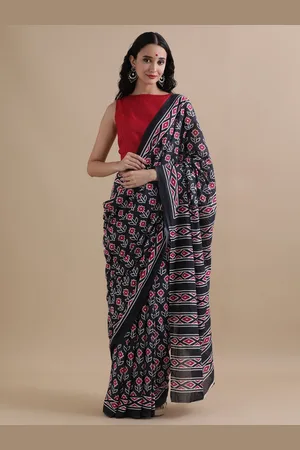 Jaipur Floral Printed Pure Cotton Saree