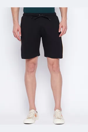 Duke Men Black Cotton Sports Shorts