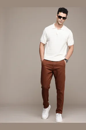 Roadster The Life Co. Men Pure Cotton Regular Trousers