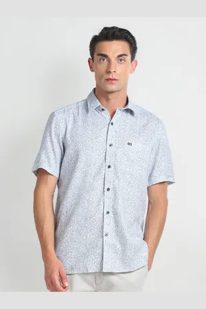 Arrow Floral Printed Pure Cotton Dobby Shirt