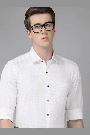 Arrow Men Pure Cotton Original Slim Fit Polka Dot Printed Formal Shirt