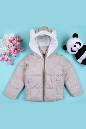 V-Mart Unisex Kids Hooded Solid Cotton Casual Padded Jacket