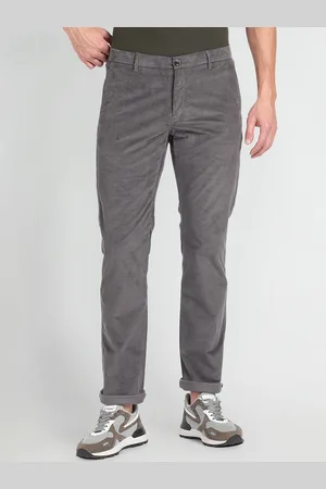Arrow Men Slim Fit Low-Rise Plain Cotton Chinos Trousers