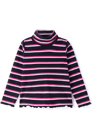 ARIAS Striped Cotton Blouson Top