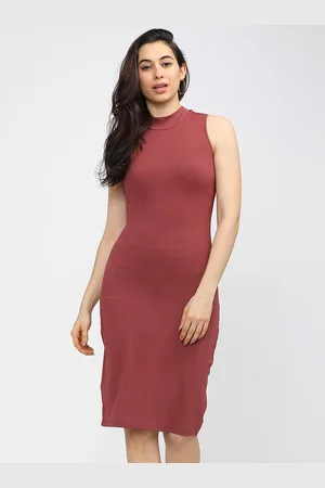 Tokyo Talkies Brown Bodycon Dress