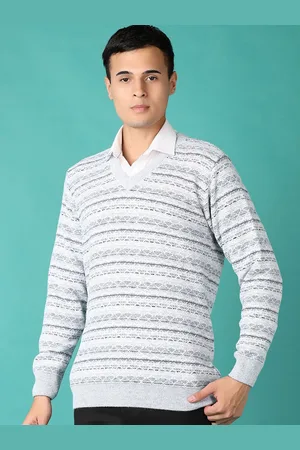 V-Mart Men Striped Pullover Sweater