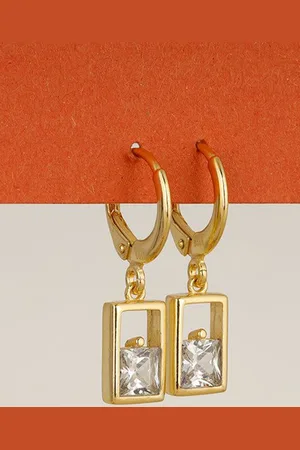 GIVA Geometric Drop Earrings