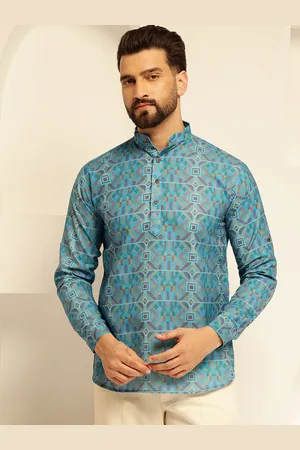 SOJANYA Geometric Printed Cotton Short Straight Kurta