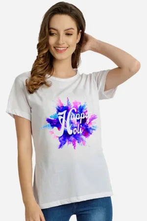 Moda Rapido Women Holi Printed Tshirt